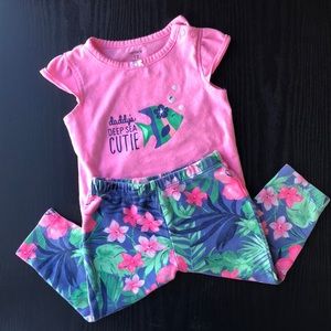 Carter’s 12 mos short sleeve onesie outfit